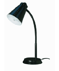 Satco 60/838 Satco 60-838 Black Large Goose Neck Desk Lamp
