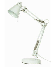 Satco 60/842 Satco 60-842 White Mini Head Drafting Desk Lamp