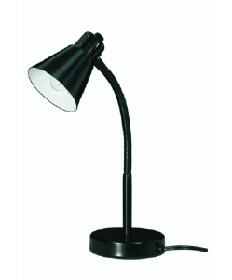 Satco 60/844 Satco 60-844 Black Small Goose Neck Desk Lamp