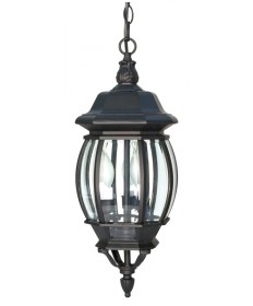 Nuvo Lighting 60/896 Central Park 3 Light 20 inch Hanging Lantern with Clear Beveled Glass
