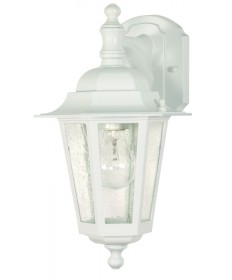 Nuvo Lighting 60/988 Cornerstone 1 Light 13 inch Wall Lantern Arm Down/Clear Seed Glass