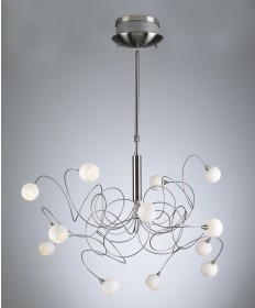 PLC Lighting 6035 SN 12 Light Chandelier Fusion Collection