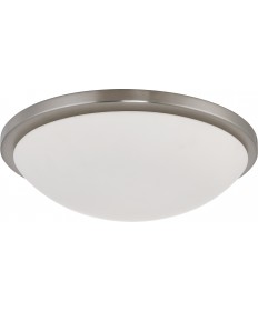 Nuvo Lighting 62/1044 Button LED 17" Flush Mount Fixture Brushed