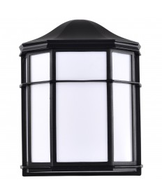 Nuvo Lighting 62/1397 LED Cage Lantern Fixture Black Finish with White