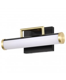 Nuvo Lighting 62/1537 Solano Small Vanity LED Black and Brushed Brass