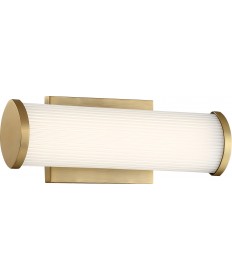 Nuvo Lighting 62/1591 Lena LED Vanity Brushed Brass with Striped Lens