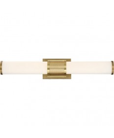 Nuvo Lighting 62/1602 Caper LED Vanity Brushed Brass with Frosted Lens