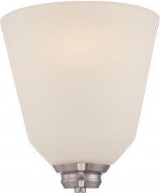 Nuvo Lighting 62/361 Calvin 1 Light Wall Sconce with Satin White Glass