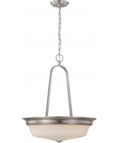 Nuvo Lighting 62/365 Calvin 3 Light Pendant with Satin White Glass LED