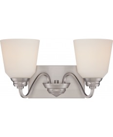 Nuvo Lighting 62/367 Calvin 2 Light Vanity Fixture with Satin White