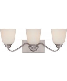 Nuvo Lighting 62/368 Calvin 3 Light Vanity Fixture with Satin White