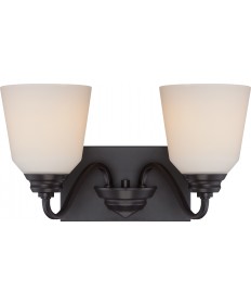 Nuvo Lighting 62/377 Calvin 2 Light Vanity Fixture with Satin White