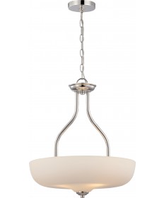 Nuvo Lighting 62/385 Kirk 3 Light Pendant with Etched Opal Glass LED