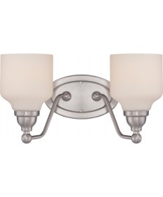 Nuvo Lighting 62/387 Kirk 2 Light Vanity Fixture with Satin White