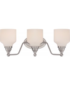 Nuvo Lighting 62/388 Kirk 3 Light Vanity Fixture with Satin White