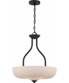 Nuvo Lighting 62/395 Kirk 3 Light Pendant with Etched Opal Glass LED