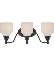 Nuvo Lighting 62/398 Kirk 3 Light Vanity Fixture with Satin White