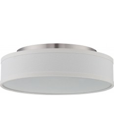Nuvo Lighting 62/524 Heather LED Flush Fixture with White Linen Shade