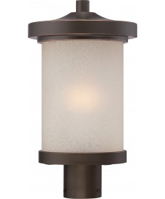 Nuvo Lighting 62/644 Diego LED Outdoor Post with Satin Amber Glass