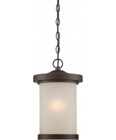 Nuvo Lighting 62/645 Diego LED Outdoor Hanging with Satin Amber Glass