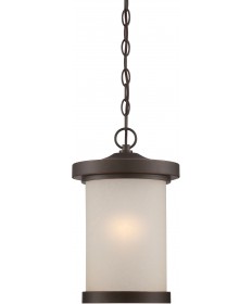 Nuvo Lighting 62/645 Diego LED Outdoor Hanging with Satin Amber Glass