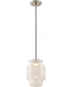 Nuvo Lighting 62/878 Del LED Mini Pendant with Clear Crackle Glass