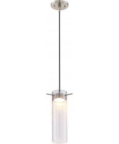 Nuvo Lighting 62/951 Pulse LED Mini Pendant with Clear Seeded Glass