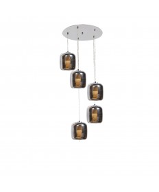 Access Lighting 62342LEDDLP-MSS/SMAMB Dor 5-Light Pendant