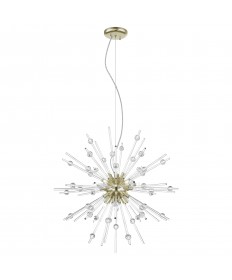 Access Lighting 63122LEDDLP-ABRZ/CLR Burst 9 Light Pendant