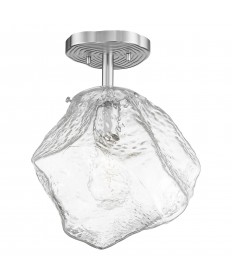 Access Lighting 63125LEDDLP-MSS/CLR Boulder 1 Light Semi Flush Mount