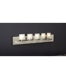 PLC Lighting 645 SN 5 Light Vanity Wyndham Collection