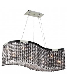 PLC Lighting 66010 CLEAR/PC 8 Light Chandelier Clavius - I Collection