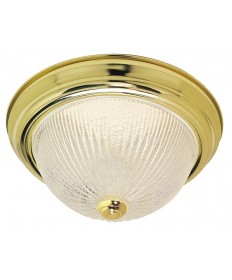 Nuvo Lighting 76/094 2 Light 11 inch Flush Mount Ribbed Ice Glass