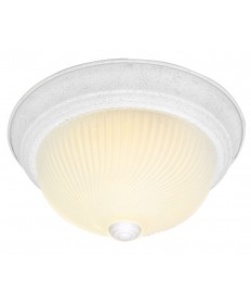 Nuvo Lighting 76/197 3 Light 15 inch Flush Mount Frosted Ribbed Swirl Glass