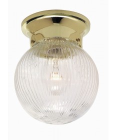 Nuvo Lighting 76/258 1 Light 8 inch Ceiling Fixture Clear Ribbed Ball