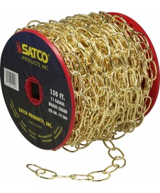 Satco 79/200 150'REEL BR FIN 11 GAUGE CHAIN Hardware & Lamp Parts
