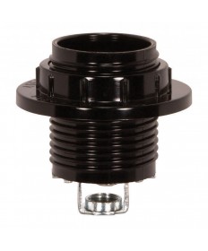 Satco 80/1077 Satco Phenolic Medium Base Threaded Light Socket with ring