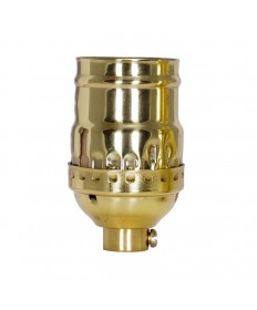 Satco | 80/1177 | Polished Brass KEYLESS E26 Light Socket & Lampholders