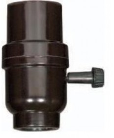 Satco 80/1266 3 Terminal 2 Circuit w/Metal Bushing Phenolic 1/8IP Cap Medium Base Socket