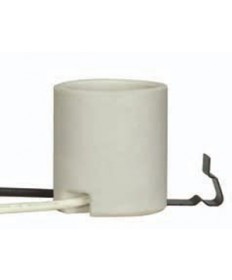 Satco 80/1328 Keyless Porcelain Socket Medium Base w/Snap-in Clip 9" Inch Leads