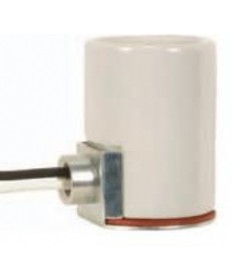 Satco 80/1445 Medium Base Porcelain Socket w/Side Mount Bushing 12" Leads