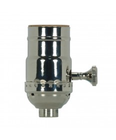Satco 80/1349 Satco 3 Piece Stamped Solid Brass On Off Turn Knob Socket