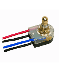 Satco 80/1359 Satco 80-1359 Brass Finish On-Off Lighted Rotary Switch