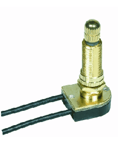 Satco 80/1363 Satco 80-1363 Brass 1-1/8" On-Off Metal Rotary Switch