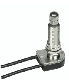 Satco 80/1364 Satco 80-1364 Nickel 1-1/8" On-Off Metal Rotary Switch