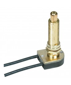 Satco 80/1409 BR FIN ON/OFF PUSH SW 1 1/2" Switches & Accessories