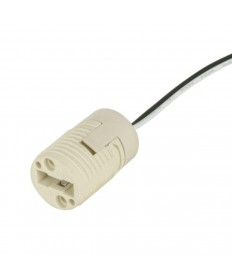 Satco 80/1500 G9 Socket Porcelain Threaded with 20 inch B/W Leads