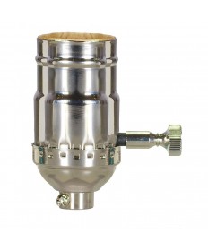 Satco|Nuvo 80/1696 | Satco Full Range Turn Knob Dimmer Lamp Socket 200 Watt Polished Nickel