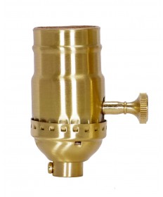 Satco 80/1737 SATIN BRASS 3WAY STAMPED BRS 250 Watts 250 Volts Sockets