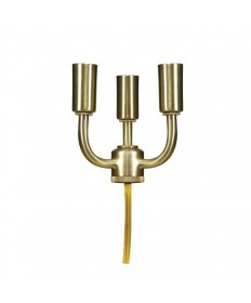 Satco 80/1797 | Satco 3 Light Cluster Socket Candelabra Base Solid Brass